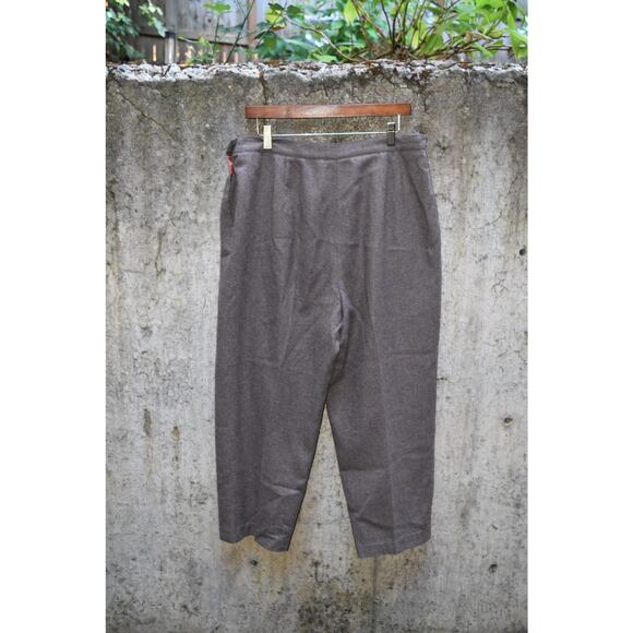 Vintage Pant-Her High Waist Wool Blend Trousers – Brown Size 17/18 (US 12/14) - Picture 2 of 4